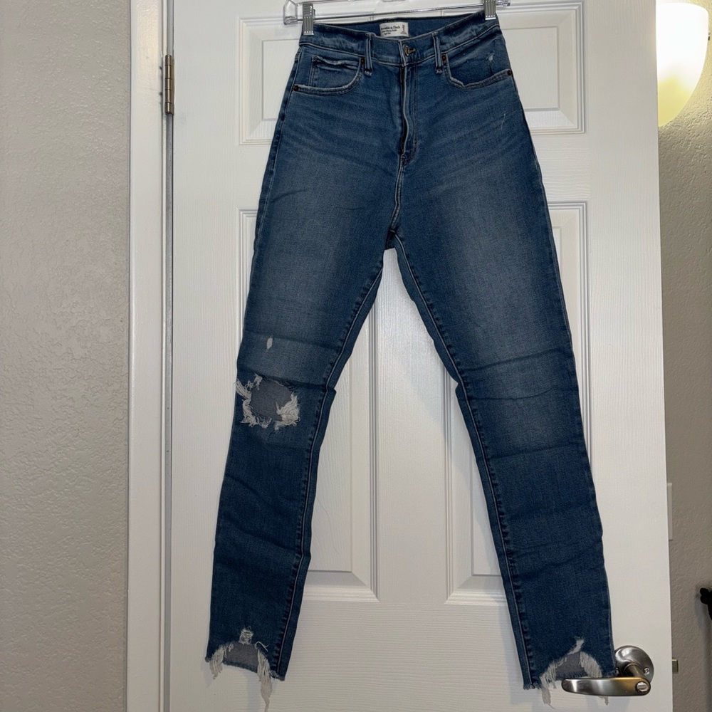 Abercrombie & Fitch “The Super Skinny Ankle High Rise” Jeans